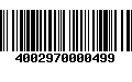 Código de Barras 4002970000499