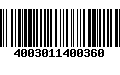 Código de Barras 4003011400360