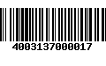 Código de Barras 4003137000017