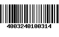 Código de Barras 4003240100314