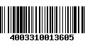 Código de Barras 4003310013605