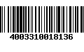 Código de Barras 4003310018136