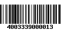 Código de Barras 4003339000013