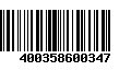 Código de Barras 400358600347