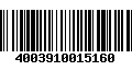 Código de Barras 4003910015160