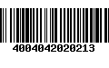 Código de Barras 4004042020213