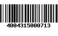 Código de Barras 4004315000713