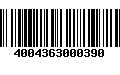 Código de Barras 4004363000390