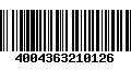 Código de Barras 4004363210126