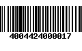 Código de Barras 4004424000017