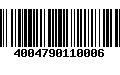 Código de Barras 4004790110006