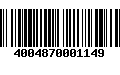 Código de Barras 4004870001149