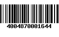 Código de Barras 4004870001644