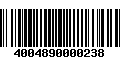 Código de Barras 4004890000238