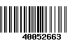 Código de Barras 40052663