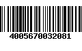 Código de Barras 4005670032081