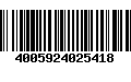 Código de Barras 4005924025418