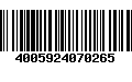 Código de Barras 4005924070265