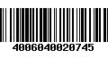 Código de Barras 4006040020745