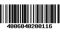 Código de Barras 4006040200116