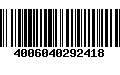 Código de Barras 4006040292418