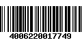 Código de Barras 4006220017749