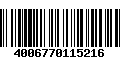 Código de Barras 4006770115216