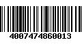 Código de Barras 4007474860013