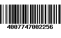 Código de Barras 4007747002256