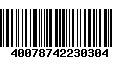 Código de Barras 40078742230304