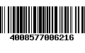 Código de Barras 4008577006216