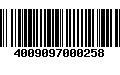 Código de Barras 4009097000258