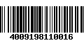 Código de Barras 4009198110016