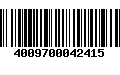 Código de Barras 4009700042415