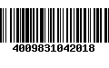 Código de Barras 4009831042018