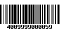 Código de Barras 4009999000059