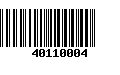 Código de Barras 40110004