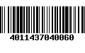 Código de Barras 4011437040060