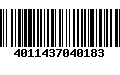 Código de Barras 4011437040183