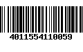 Código de Barras 4011554110059