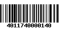 Código de Barras 4011740000140