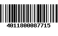 Código de Barras 4011800087715