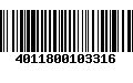 Código de Barras 4011800103316