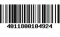 Código de Barras 4011800104924