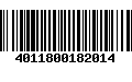 Código de Barras 4011800182014