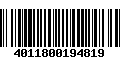 Código de Barras 4011800194819