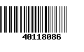 Código de Barras 40118086