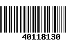 Código de Barras 40118130