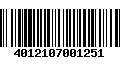 Código de Barras 4012107001251