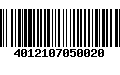 Código de Barras 4012107050020